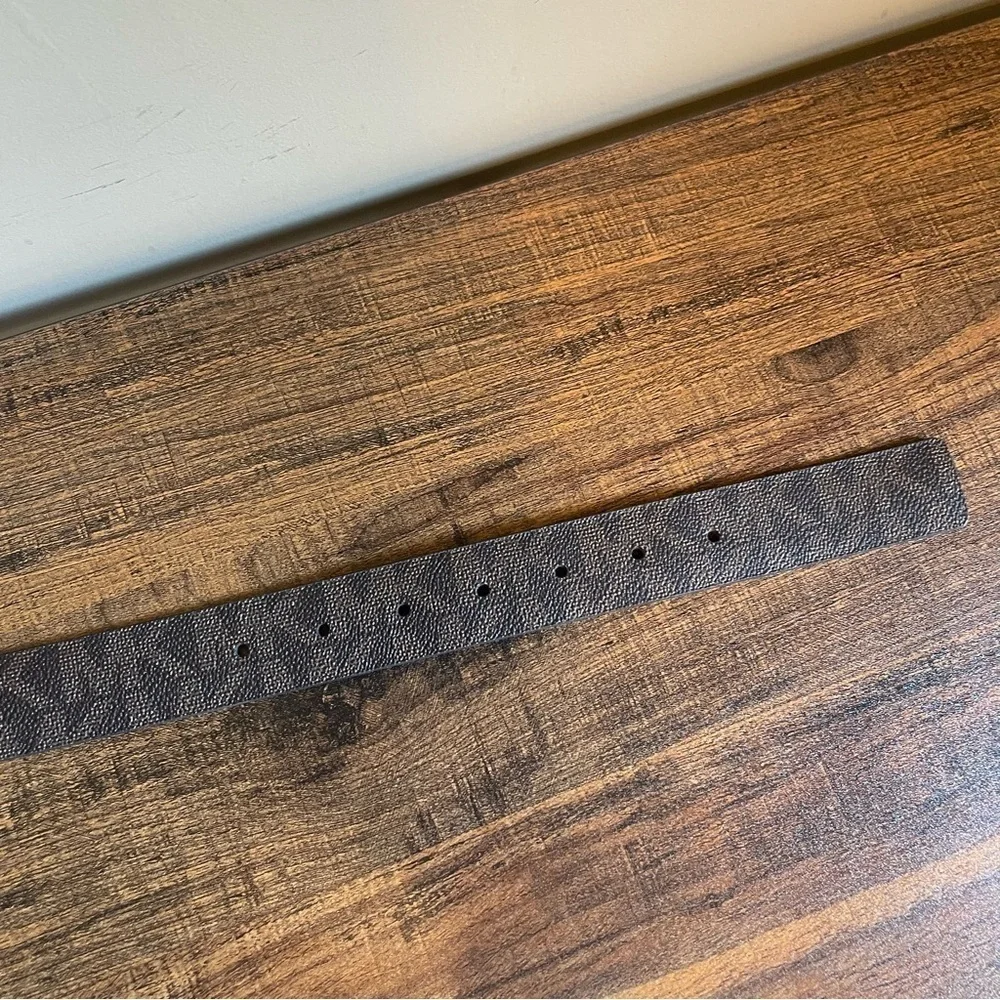 Michael Kors White and Brown Gold Logo Belt Reversible